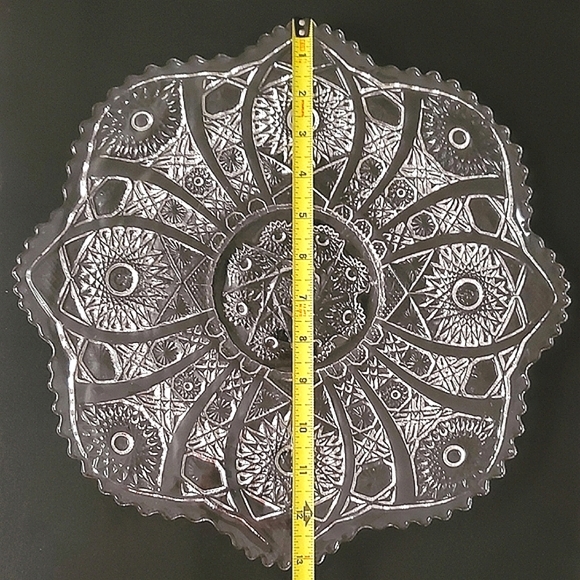 🎂13" "Daisy and Button" Footed Cake 🎂 🥮 Plate Serving Plate by Imperial Glass - Picture 2 of 11